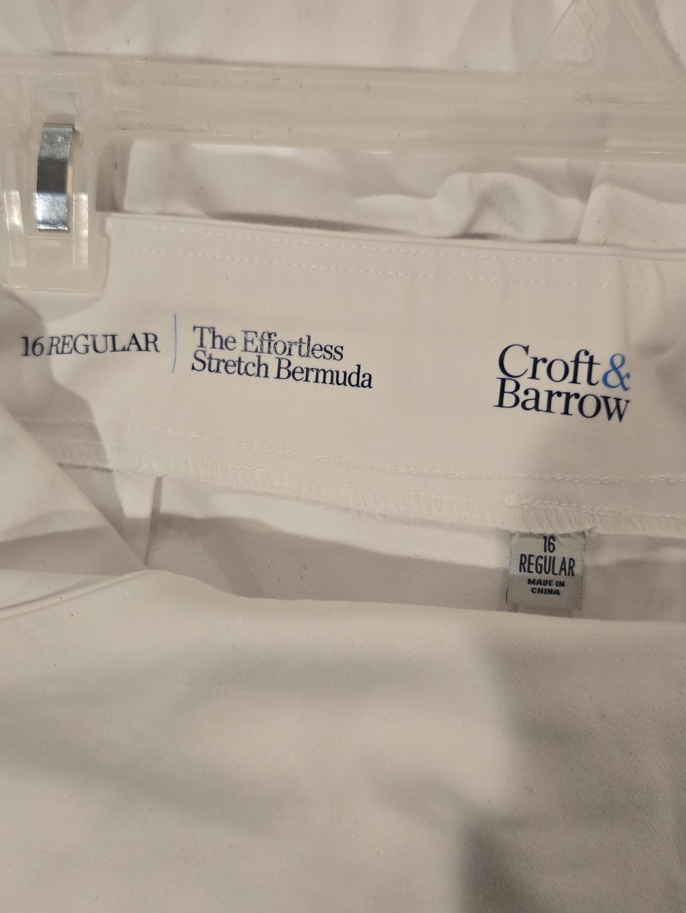 Croft & Barrow White Stretch Bermuda Shorts